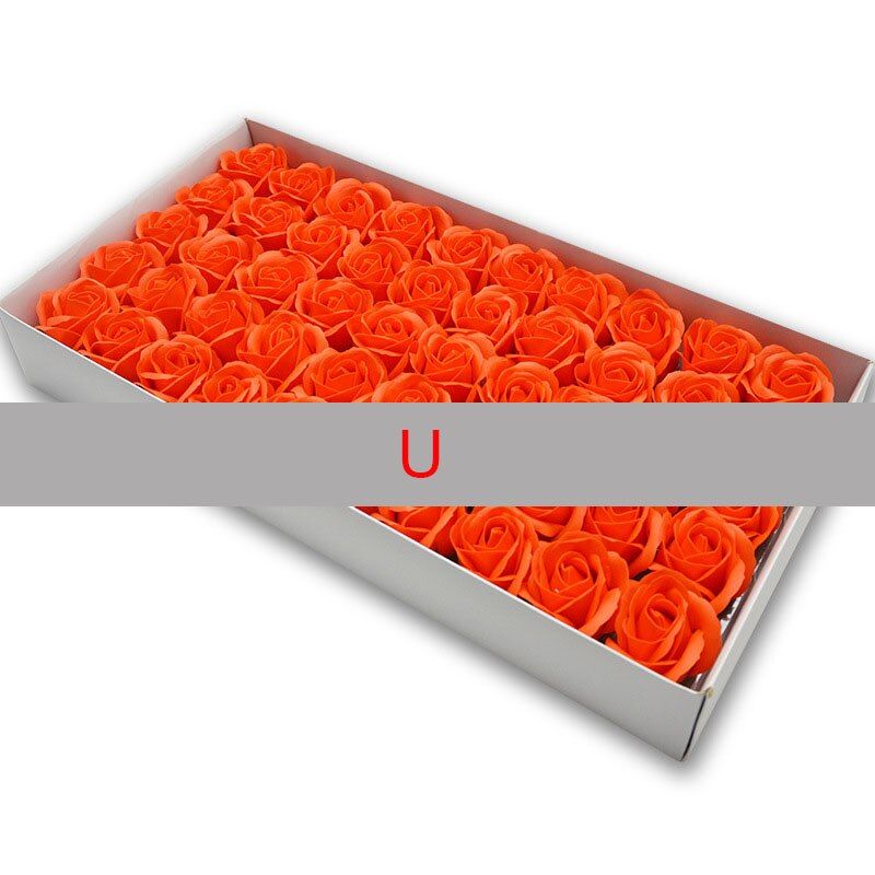 50Pcs/box Artificial Soap Rose Flower Wedding Decoration Diy Holding Flowers Heads For Wedding Party Christmas Valentines