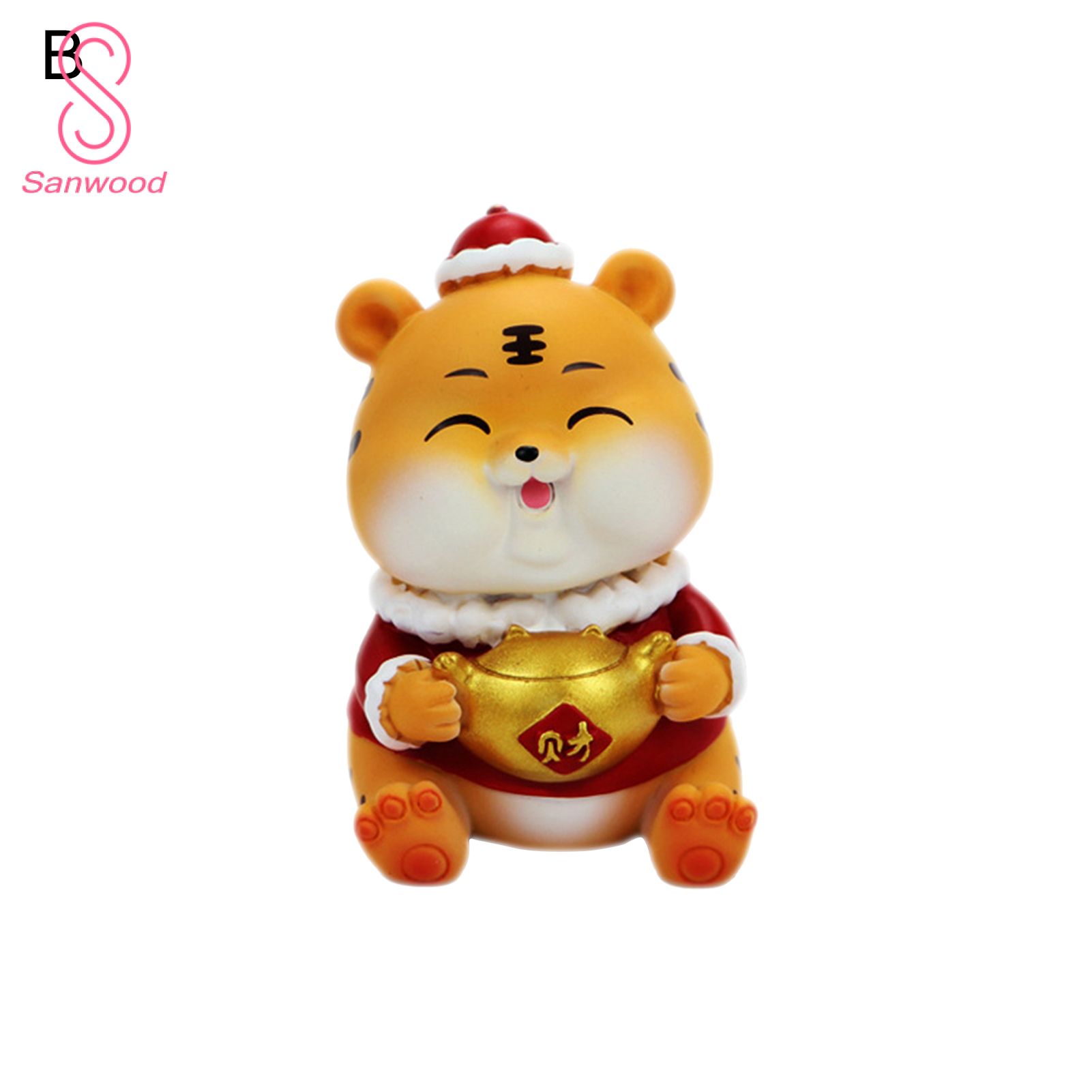 Tiger Figurine Adding Vitality 2022 New Year Animal Statue