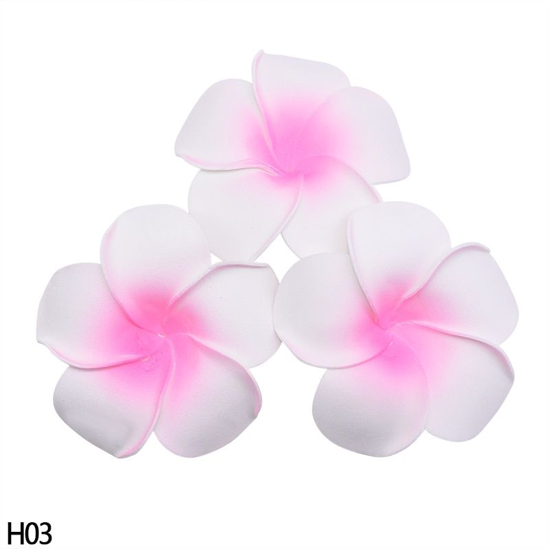 10pcs Artificial Plumeria Hawaiian PE Foam Egg Flowers Baby Girl Headdress for Wedding Bridal Decoration DIY Hair Accessories