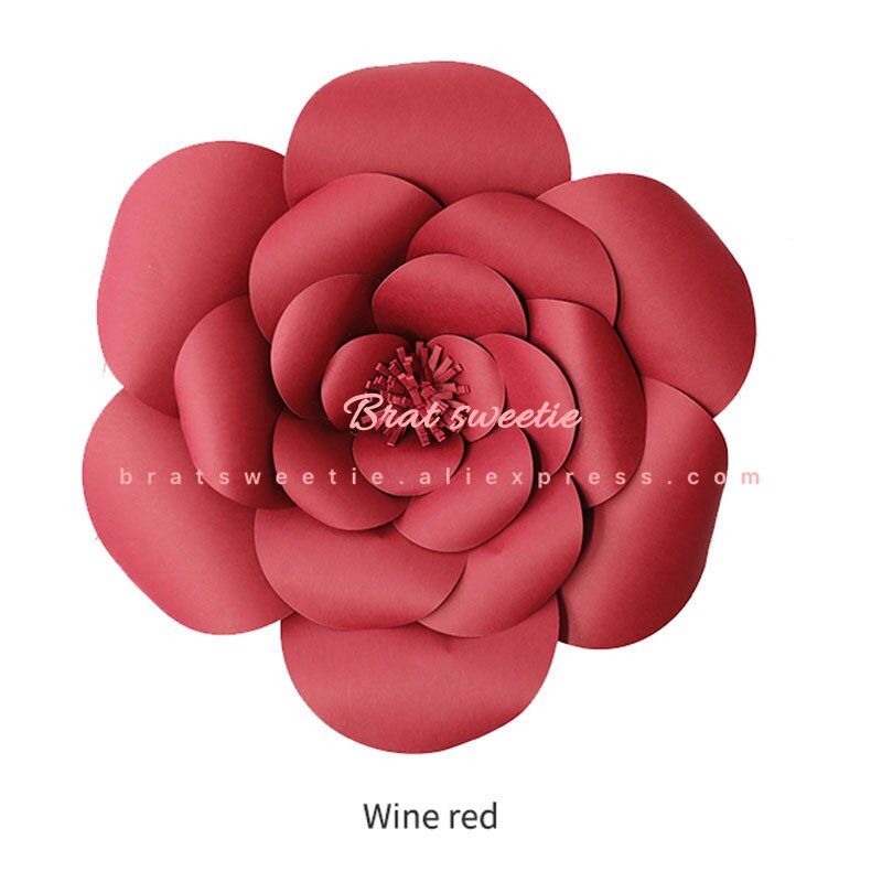 2pcs/lot 20cm DIY Paper Flowers Wall Decor Wedding Decoration Craft Birthday Party Backdrops Artificial Flowers Roses Home Decor