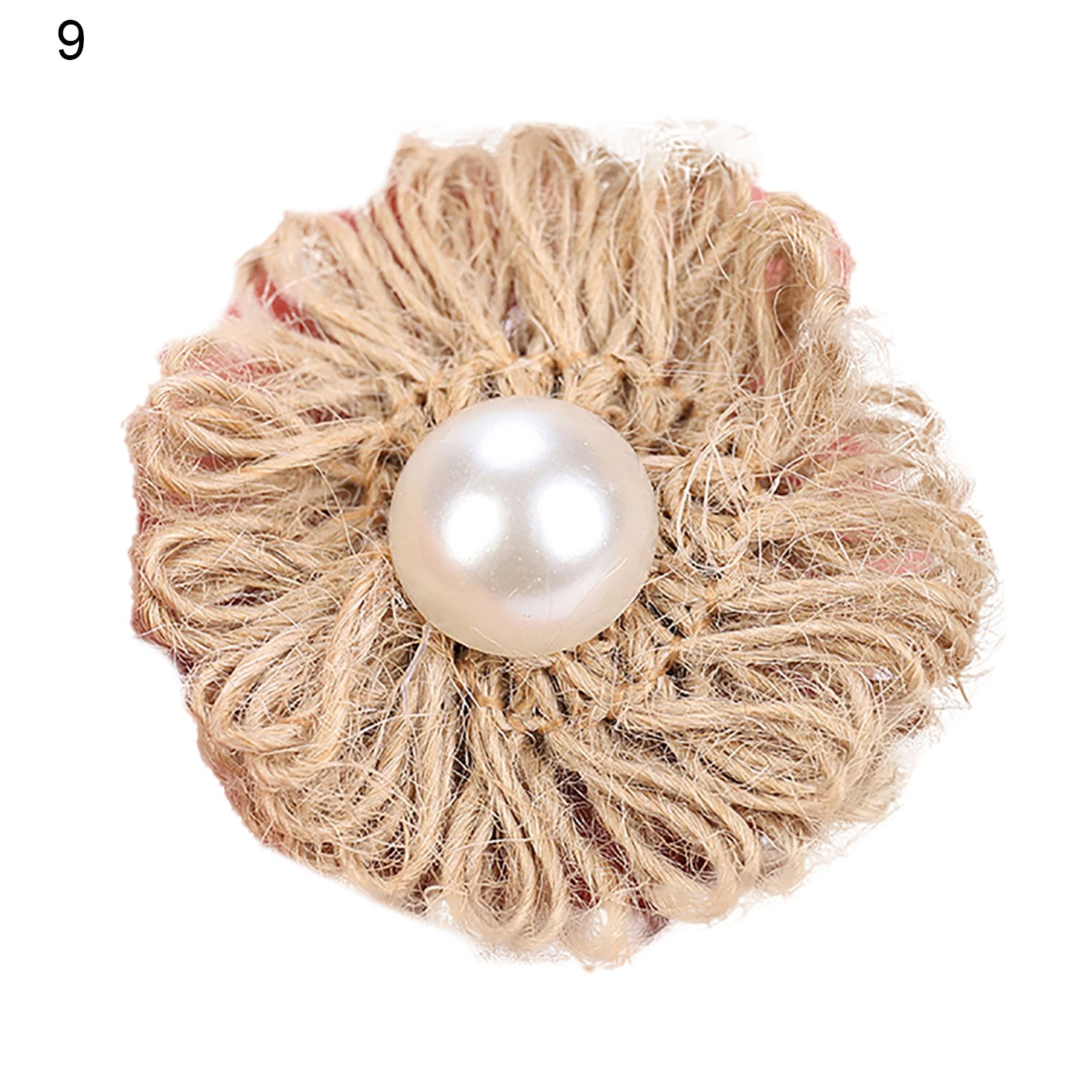 Burlap Flower Artificial Rustic Bowknot Jute Faux Floral Decor