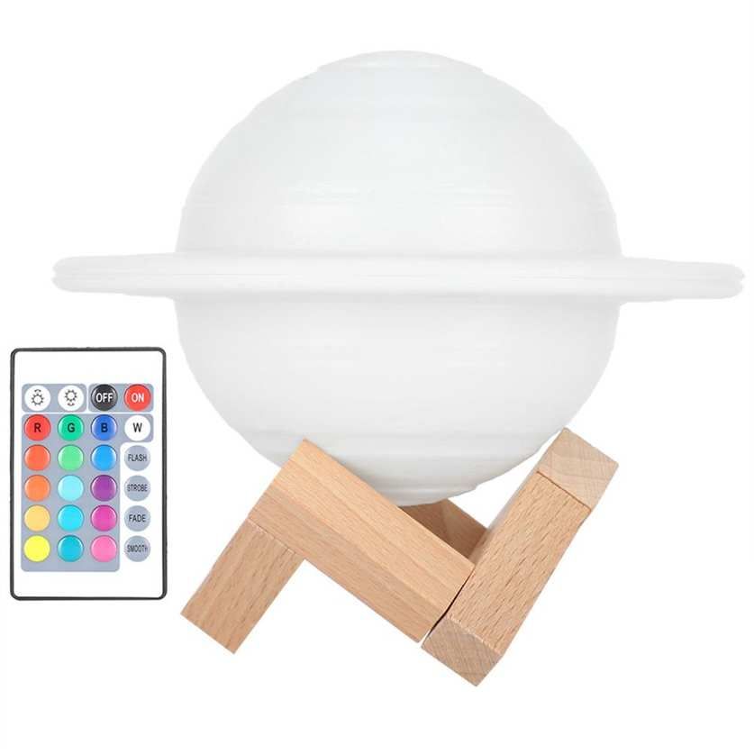 RGB Table Light Lamp Innovative USB Charging Remote Night for Home Bedroom Decoration