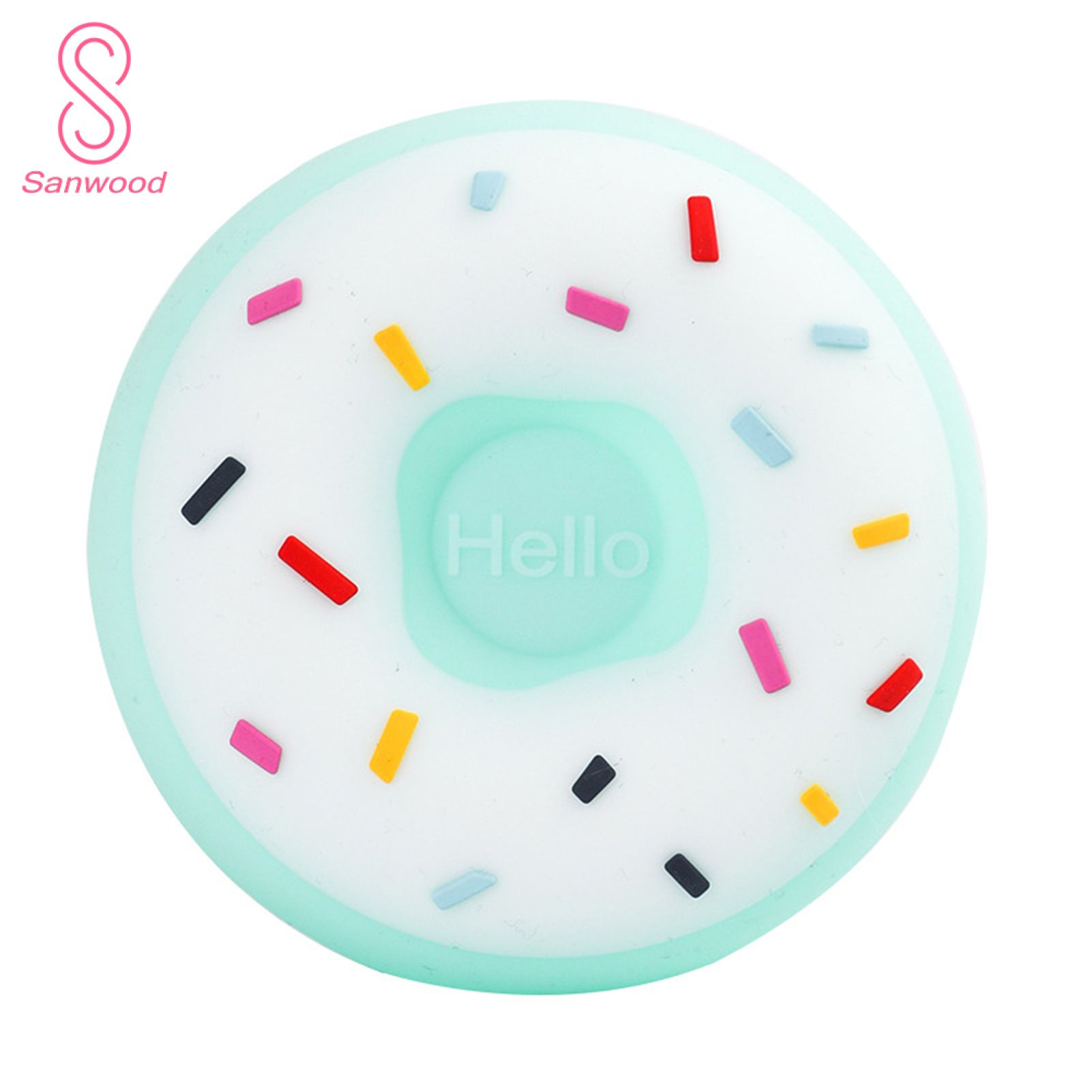 Cute Donut Shape Rechargeable Smart Touch 3 Colors Adjustable Night Light Lamp