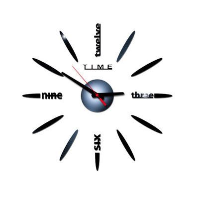 DIY Wall Clock Modern Creative 3D Mirror Wall Clock Large Mute Wall Stickers for Living Room Bedroom Home Decorations