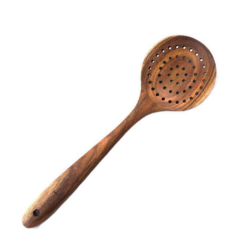 Teak Wood Spoon Long Handle Spoon Ladle Big Rice Paddle Wooden Cooking Spoon Skimmer Scoop Wooden Kitchen Utensils