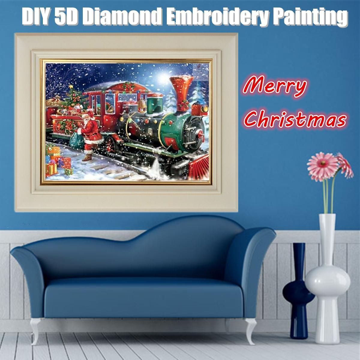 DIY 5D Diamond Embroidery Painting Merry Christmas Cross Stitch Craft Gift Decor