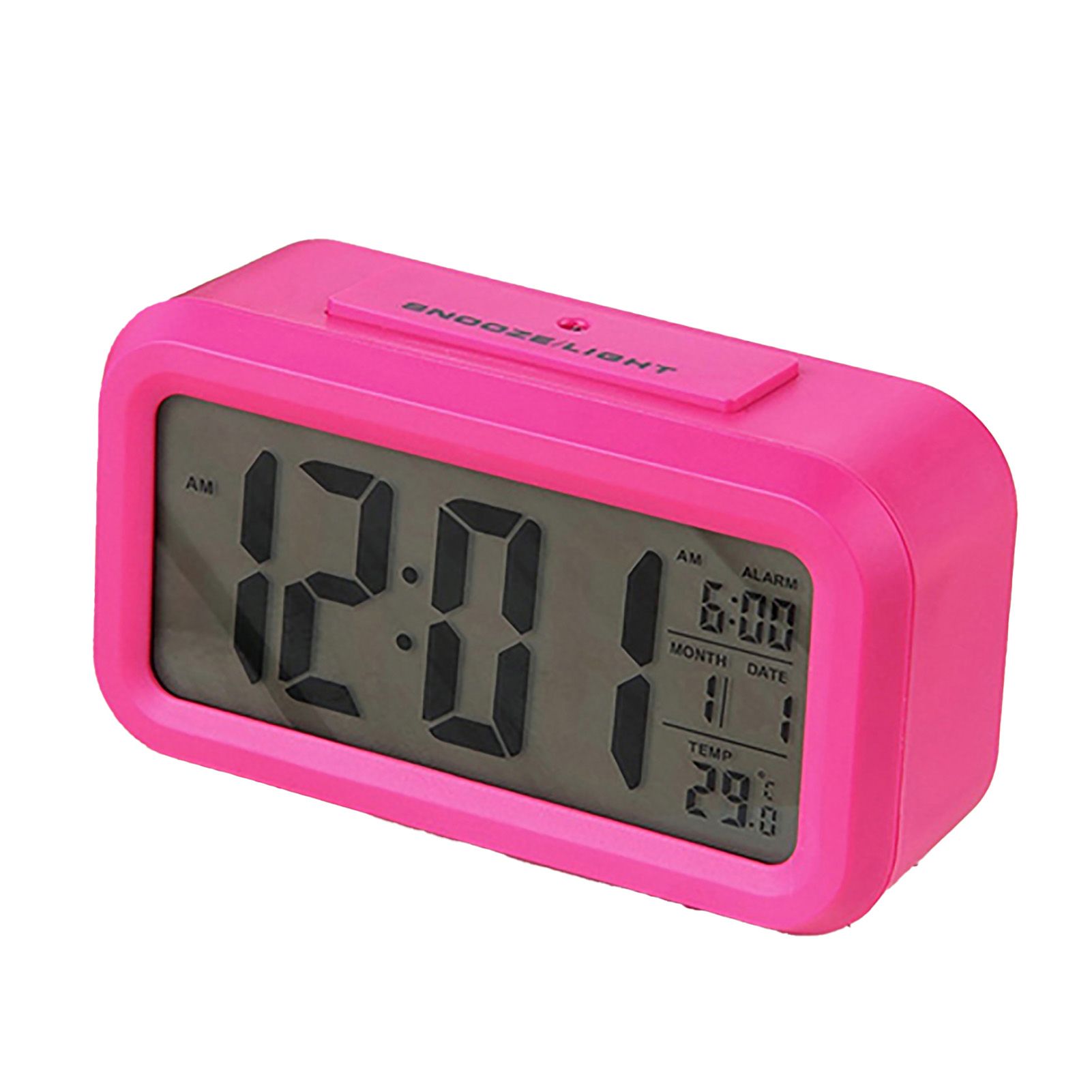 Ehousehold LED LCD Display Electronic Alarm Clock Backlight Timer with Calendar Thermometer