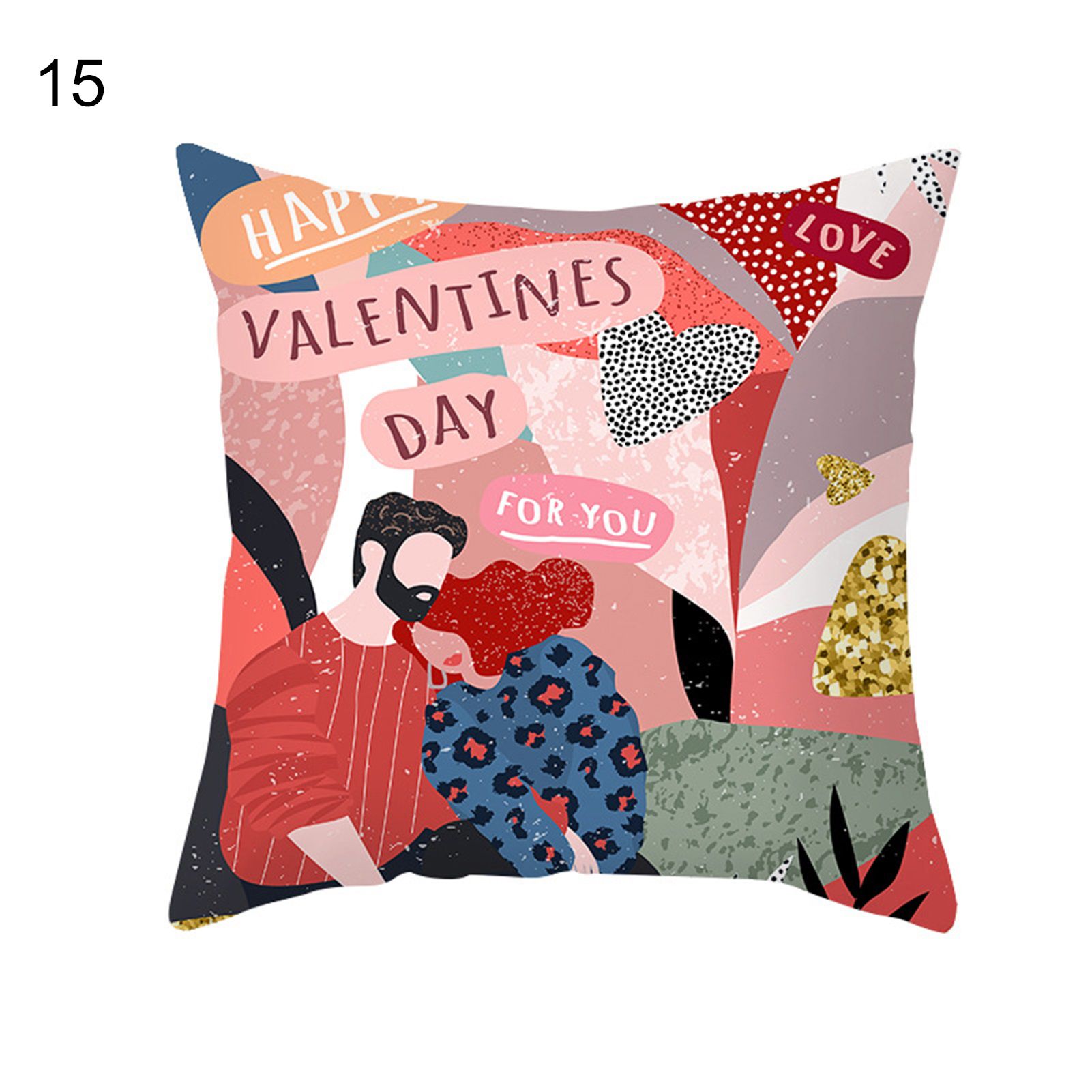 Cushion Cover Wear-resistant Decorative Valentine's Day Printed Throw low Cover