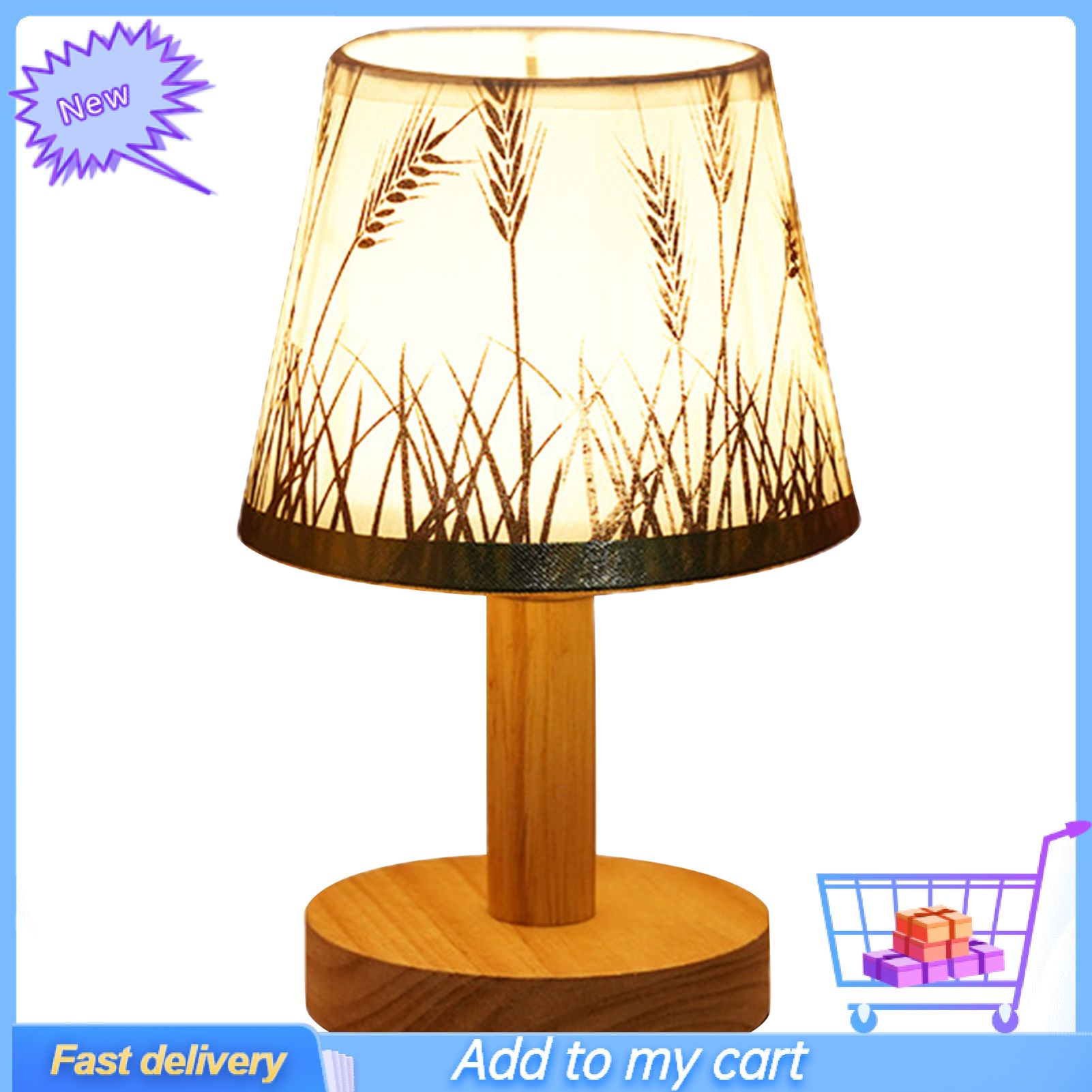 LED Table Lamp Stable Fabric Study Reading Night Light Home Decor