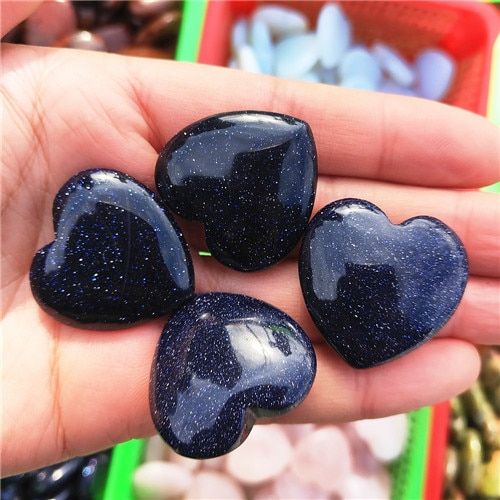 4pcs All kinds of stone Crystal Hearts Natural quartz Gemstone Hearts Healing