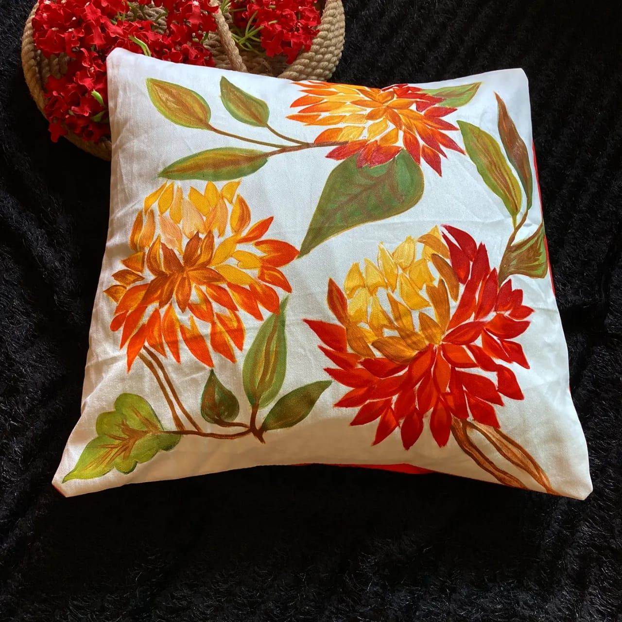 16''&18'' Decorative  Handpainted Cushion Cover designed by BOHO