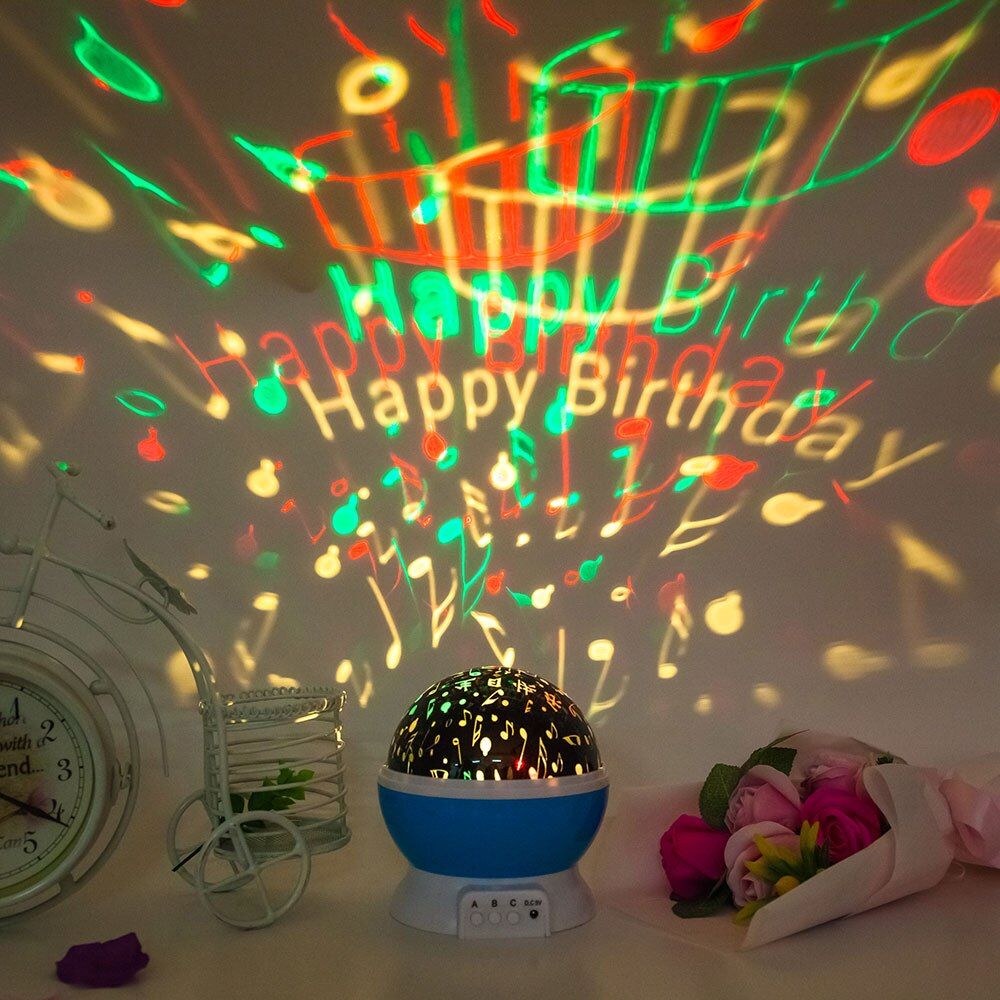 Projection Lamp USB Pink/Blue/Purple Night Light Gifts Home Decor Holiday Lighting Fantasy Wonderful Creative Star Moon
