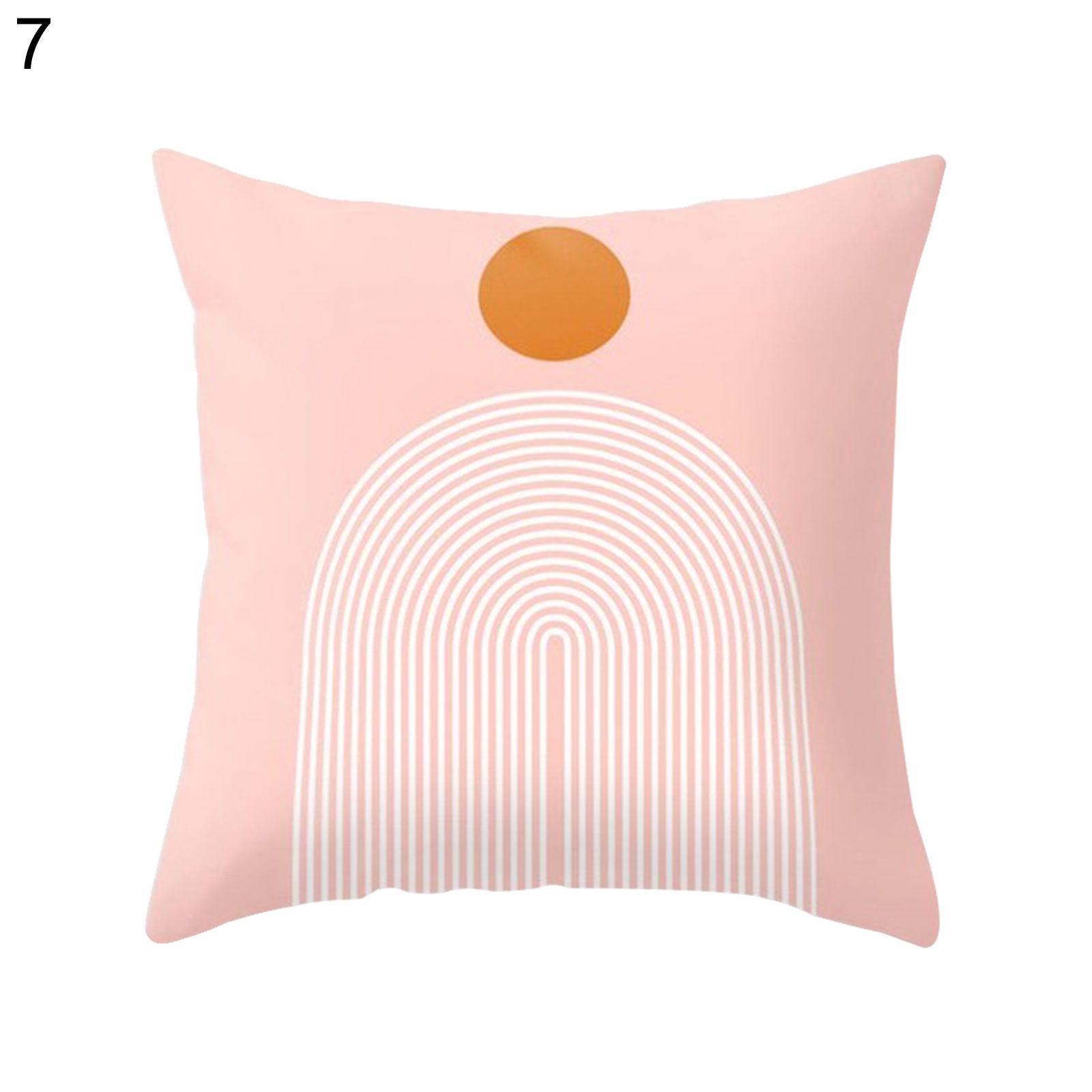 Geometric Abstract Sun Pattern Print Pillow Case Cushion Cover Bed Sofa Supplies