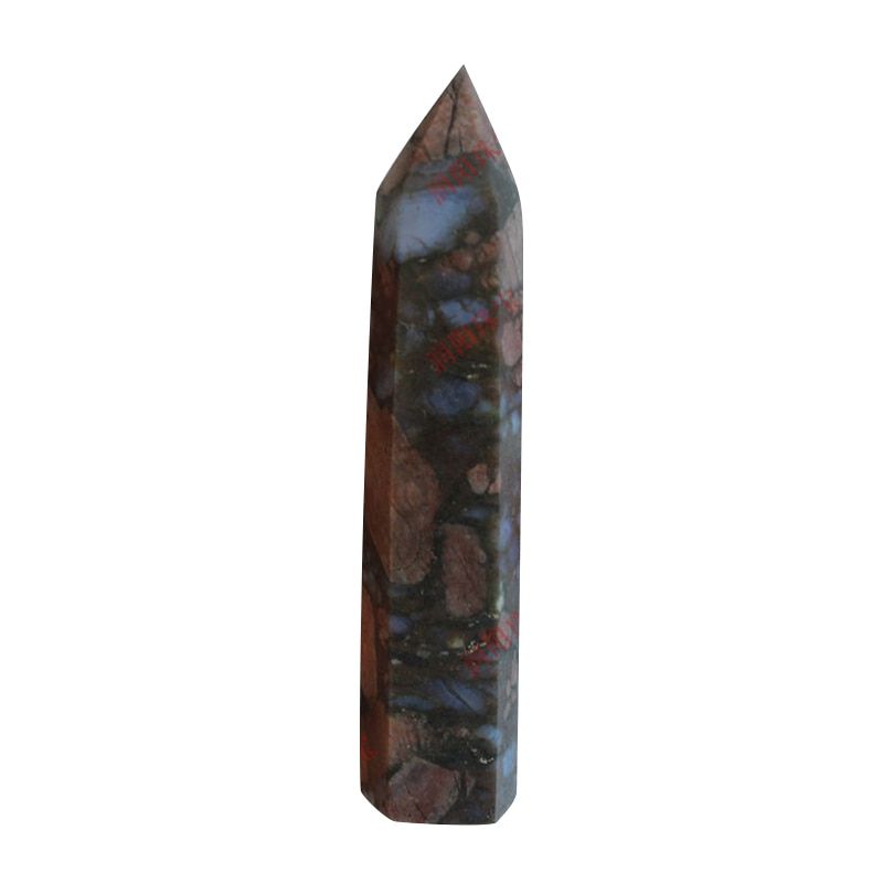 Blue Amphibole Single Tip Stone Pillar Column Stones and Minerals Wholesale Factory Stone Drop Shipping Runyangshi ZL32