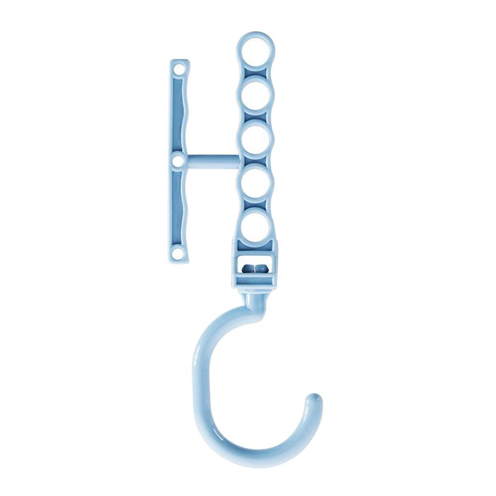 Plastic 5 Circle Anti-slip Windproof Coat Clothes Hanger Buckle Rk Organizer
