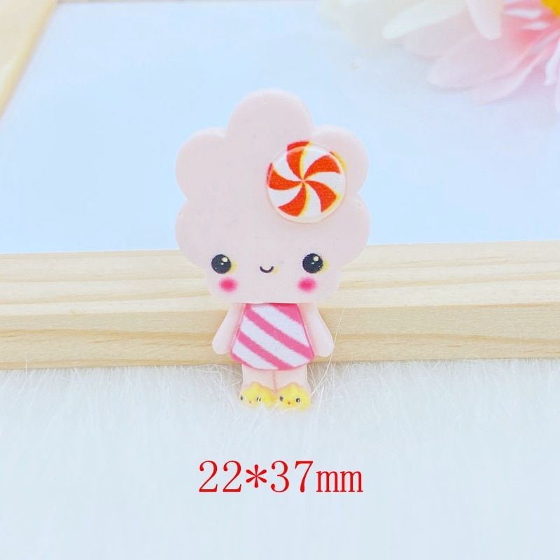 10Pcs/lot New Cartoon Biscuit  Series Flatback Resin Cabochon Scrapbooking Decoration Crafts DIY Handmade Accessories Q19