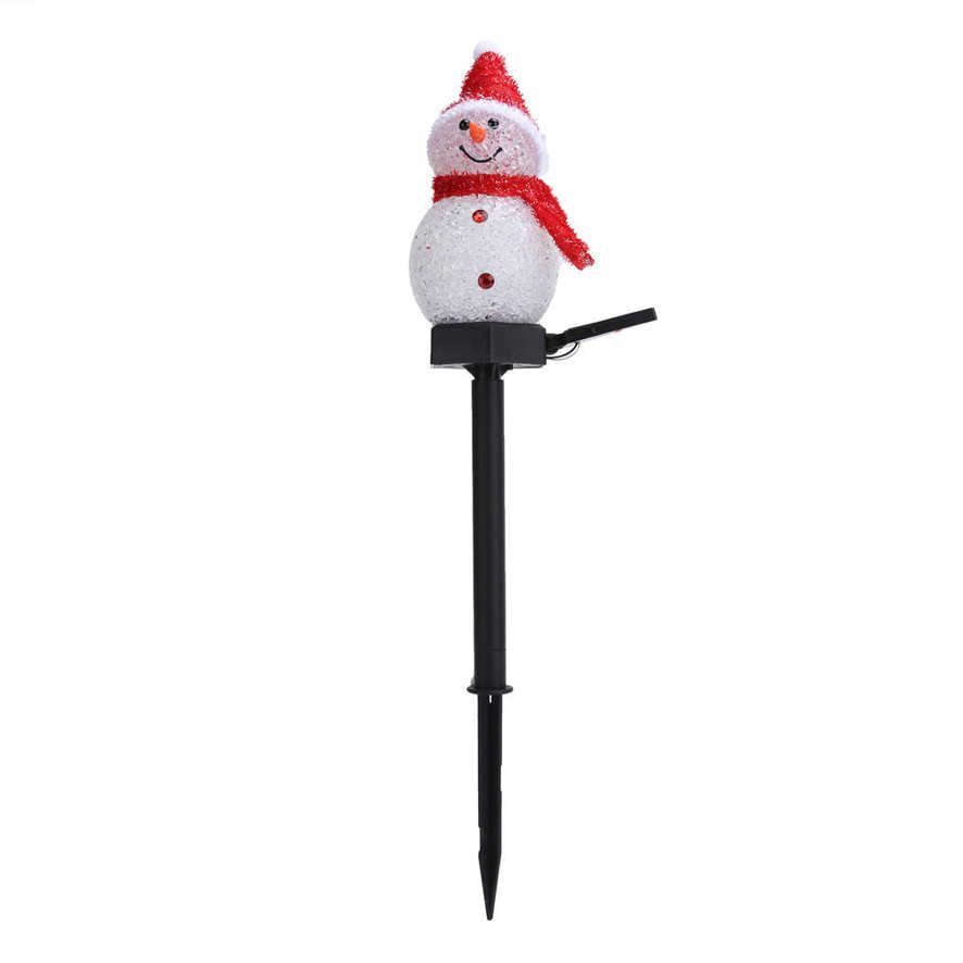 Himeng La Snowman LED Lamp Landscape Garden Solar Lawn Christmas Cartoon Decorative Pathway Light