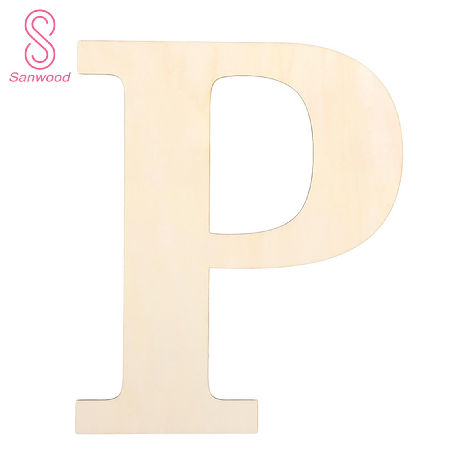 Alphabet Crafts Rust-proof Dyed/Painting/Carving Wooden Letters