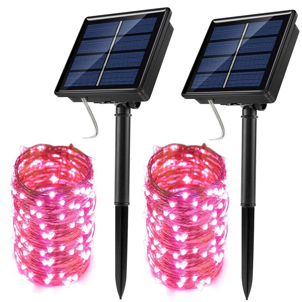 Led Outdoor Solar String Lights Fairy Holiday Christmas For Christmas, Lawn, Garden, Wedding, Party and Holiday(1/2Pack)--White--1Pack-30M 300LED