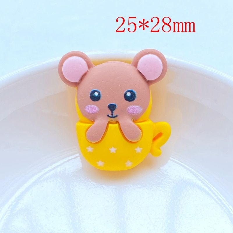 10Pcs Kawaii Resin Mixed Cartoon  Series Flat Back Cabochon Crafts Clothing DIY Scrapbooking Accessories L96