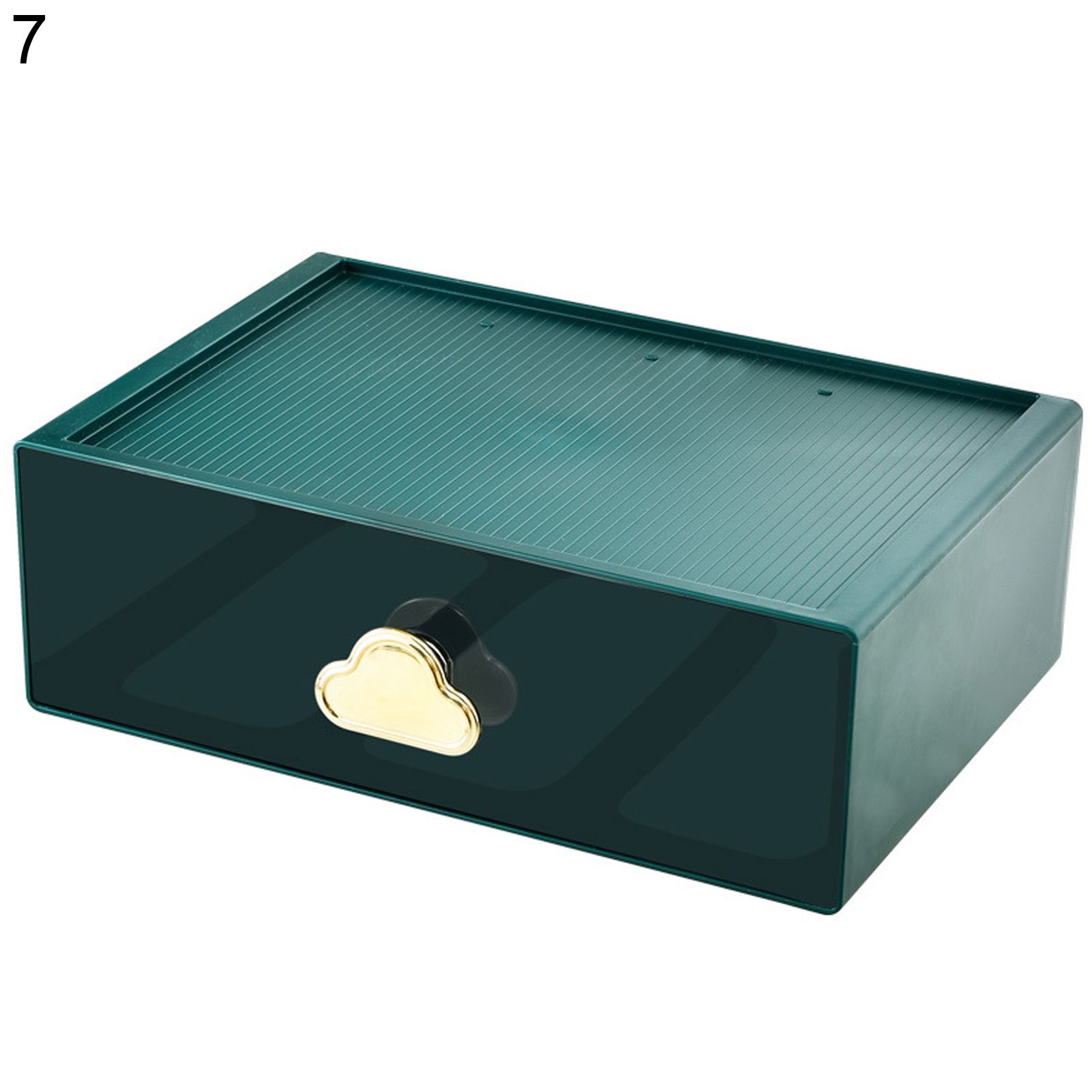 Waterproof Storage Box Space-saving Plastic Large Capacity Drawer Type Makeup Case for Daily Use
