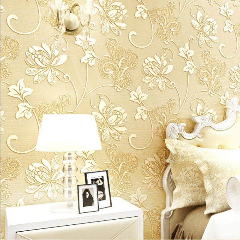 RHS Online 5mx53cm/196.9x20.9inch Self adhesive Waterproof Wallpaper Home Decor For Living Room Lotus Wall Stickers