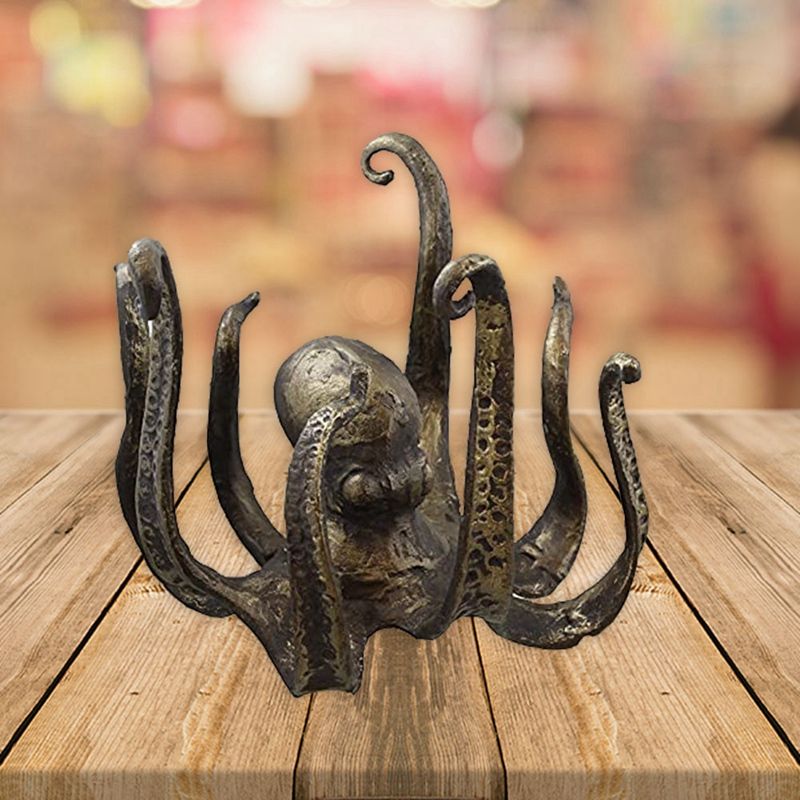 Octopus Coffee Mug Holder Mug Holder Pendant Tea Cup Holder Vintage-Style Resin Octopus Table Topper Statue Ornament