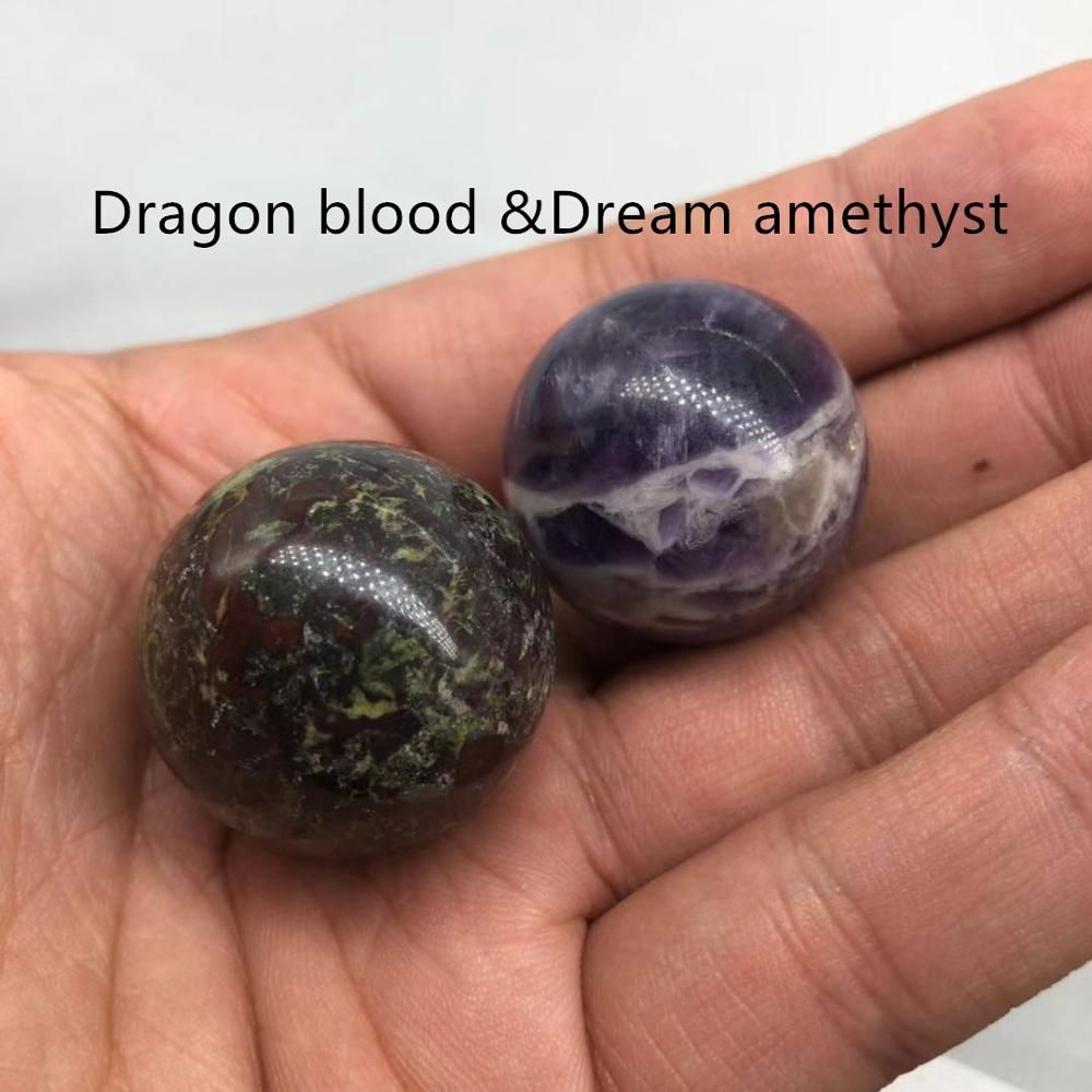 10 crystal ball sphere set mix 200g decoration healing quartz stone ball chakra amethyst rose quartz