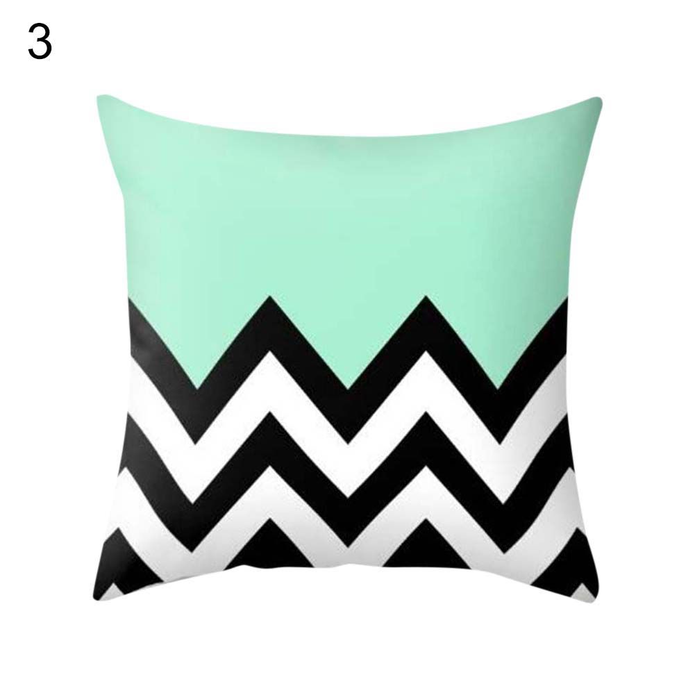 Geometric Triangle Wave Throw Pillow Case Cushion Cover Sofa Bed Car Decoration