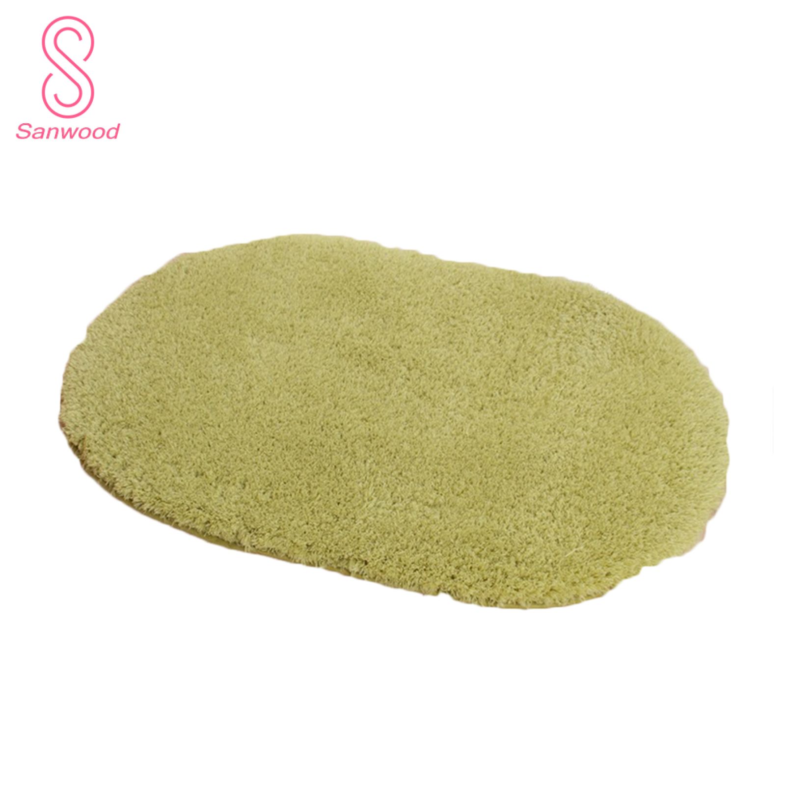 Oval Shape Non Slip Mat Bathroom Absorbent Soft Carpet Bedroom Home Decoration