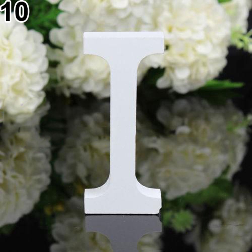 White Wooden Letter Capital Bridal Party Home Shop Name Decor Wedding Favour