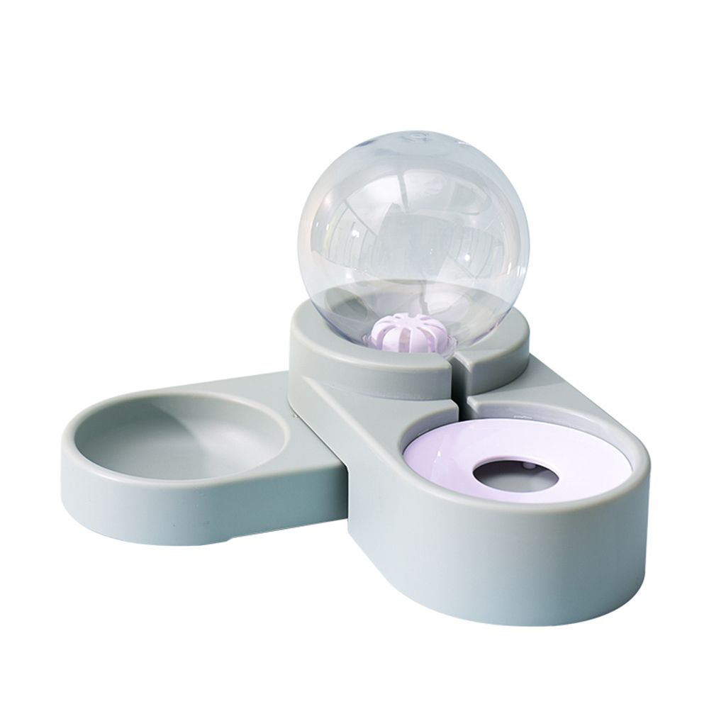 Double Dog Cat Bowls Water and Food 2 in1 Bowl Set Detachable Stainless Steel Bowl Automatic Water Dispenser Bottle Pet Feeder