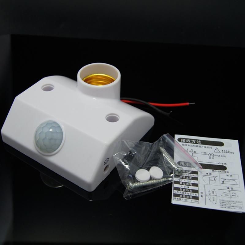 E27 220V Infrared Motion Sensor Automatic Light Lamp Holder Switch Intelligent Light Base