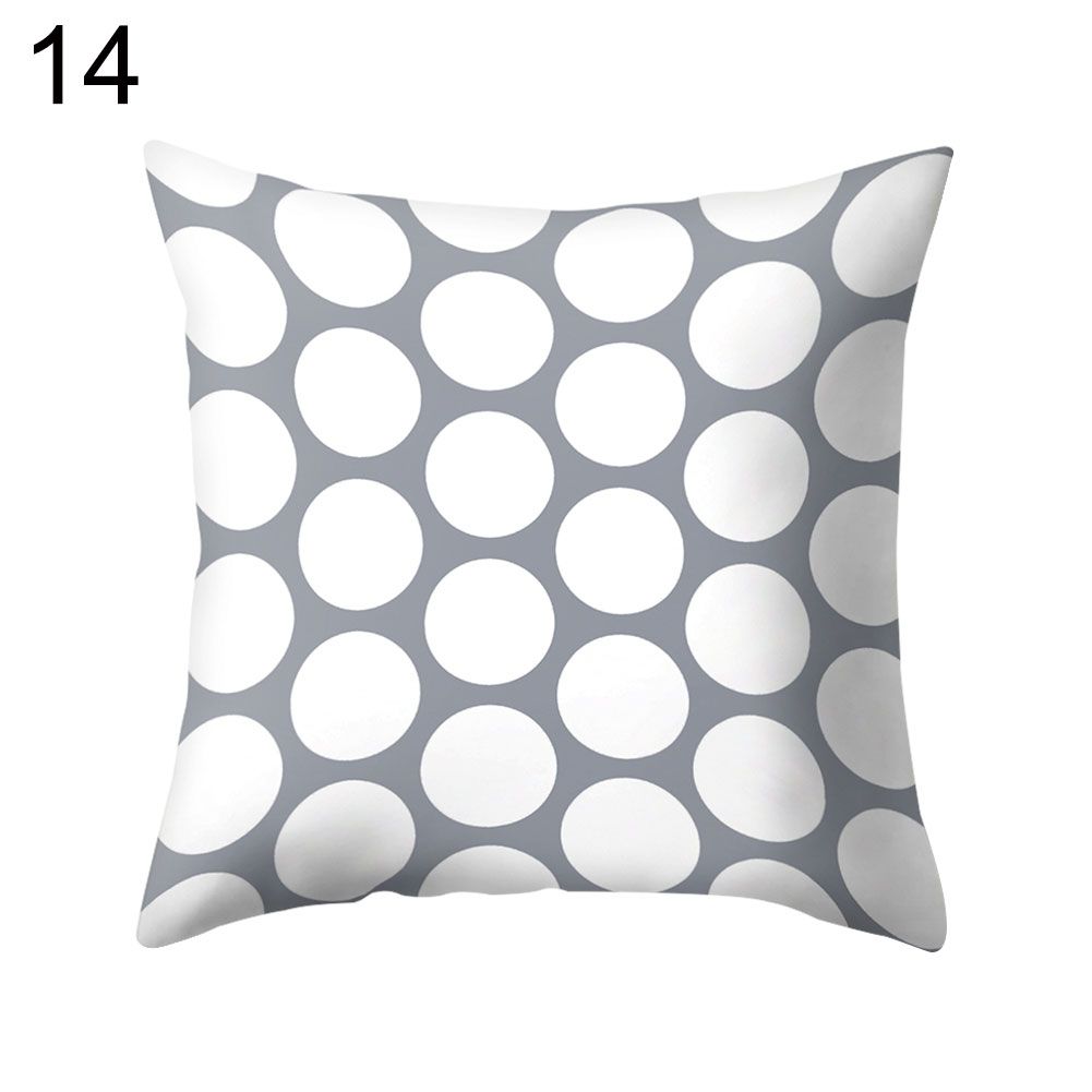 Grey Background Geometric Square Throw Pillow Case Cushion Cover Bedding Article