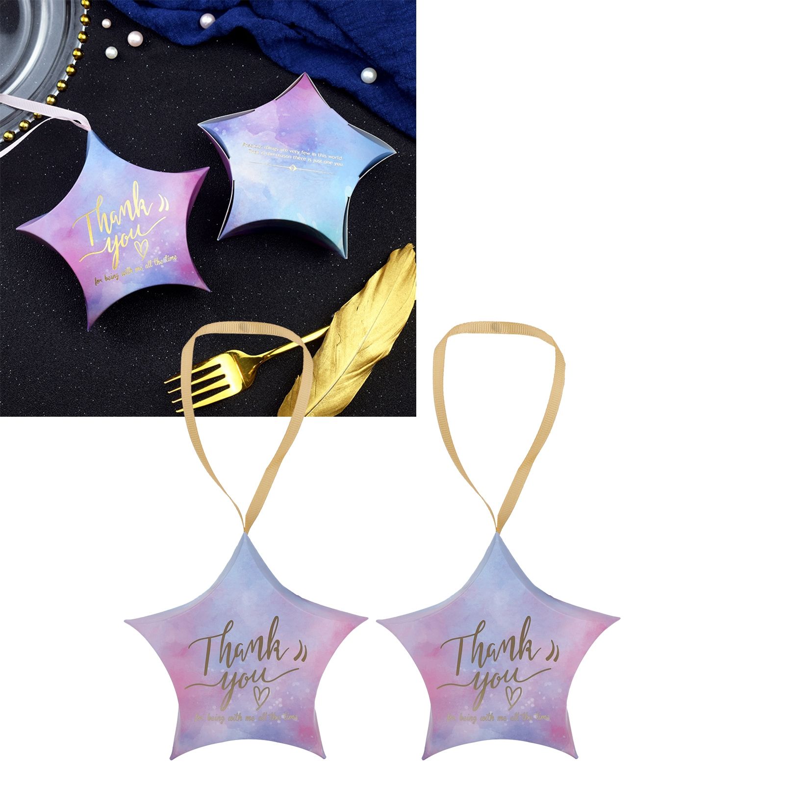 30PCS Star Shape Candy Boxes Wedding Baby Shower Party Favors Gift Packing Supplies