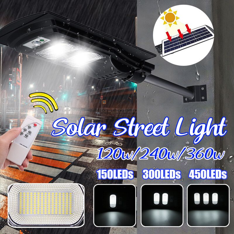 120W/240W/360W Solar Motion Lights Outdoor IP67 Waterproof Solar Powered Easy To Install Security Lights for Front Door, Yard, Garage, Deck, Fence
