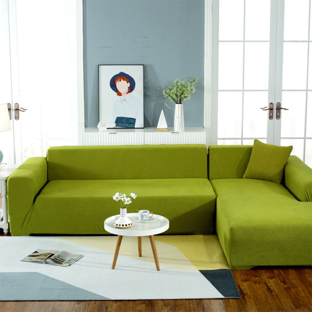 Yfashion Stretch Sofa Slipcover Non-slip Soft Couch Sofa  Cover Furniture Protector For Kids Pet 190-230cm color:Aurora een