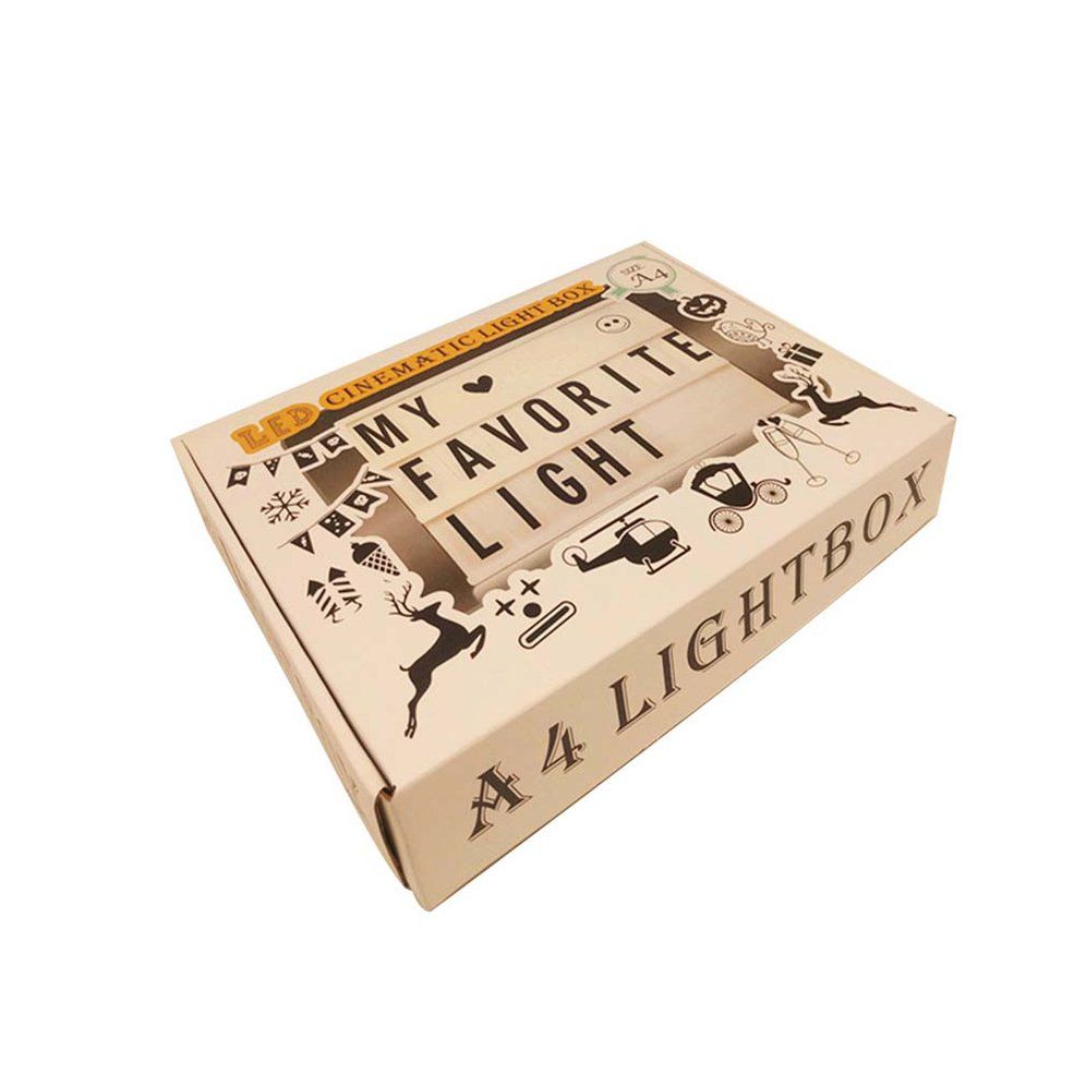 Creative Light Box with Letters A4 Combination LED Night Night Puzzle Lamp-multicolor