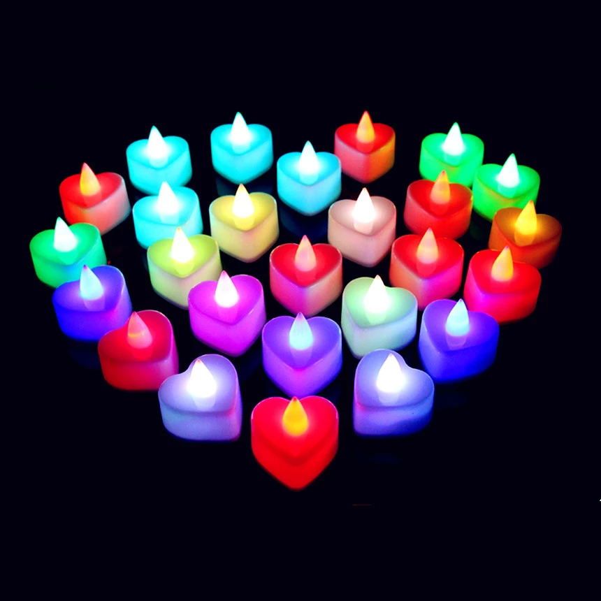 LED Light Party Candles Multi color 6 Pcs Set