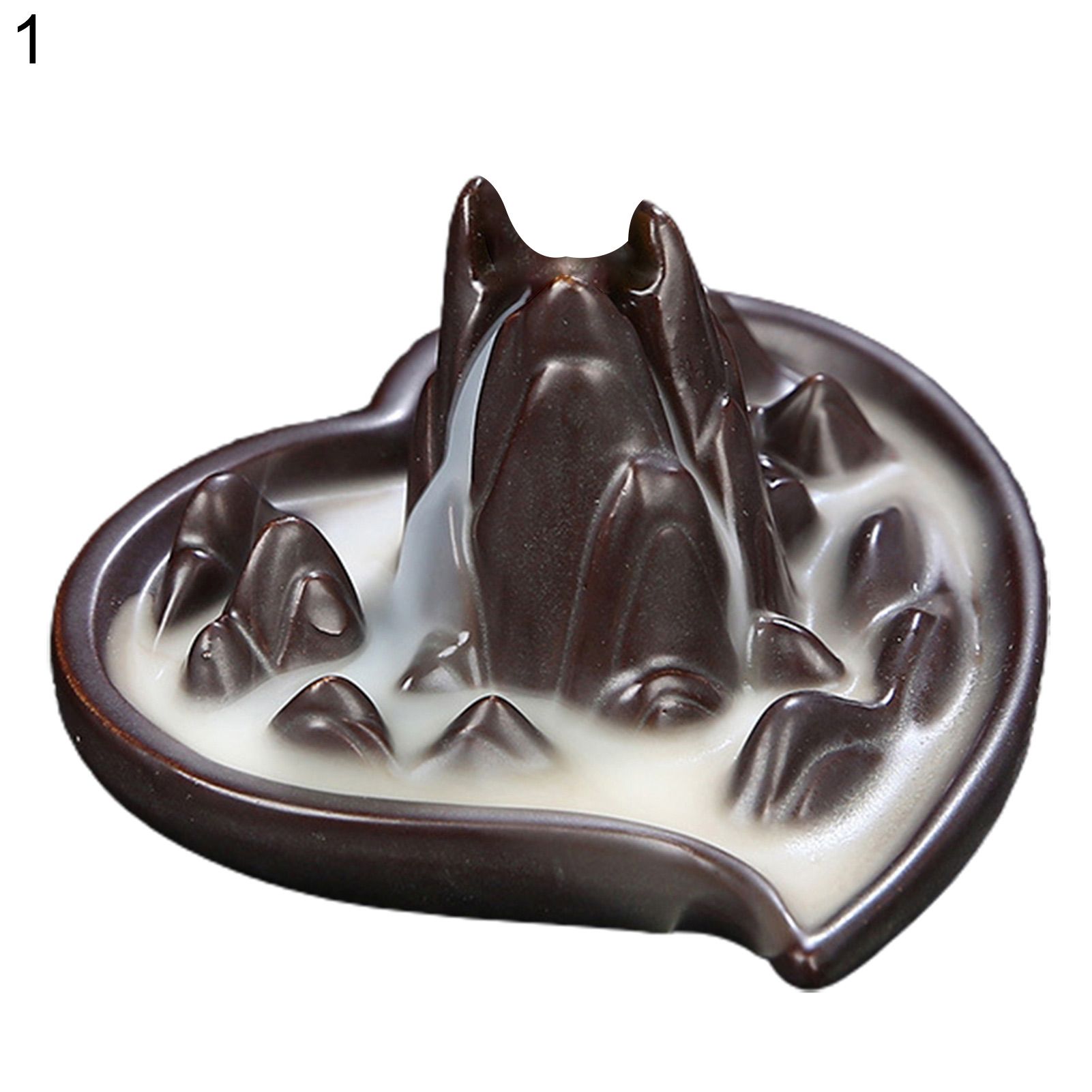 Incense Cone Holder at-resistant Decorative Artistic Bkflow Censer