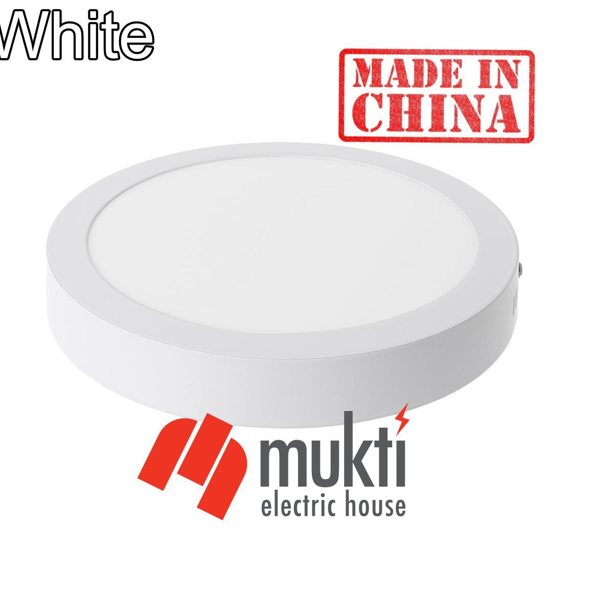 Imported China 12 Watt Round Surface White Down led Panel light Wall Mounted Ceiling 12W
