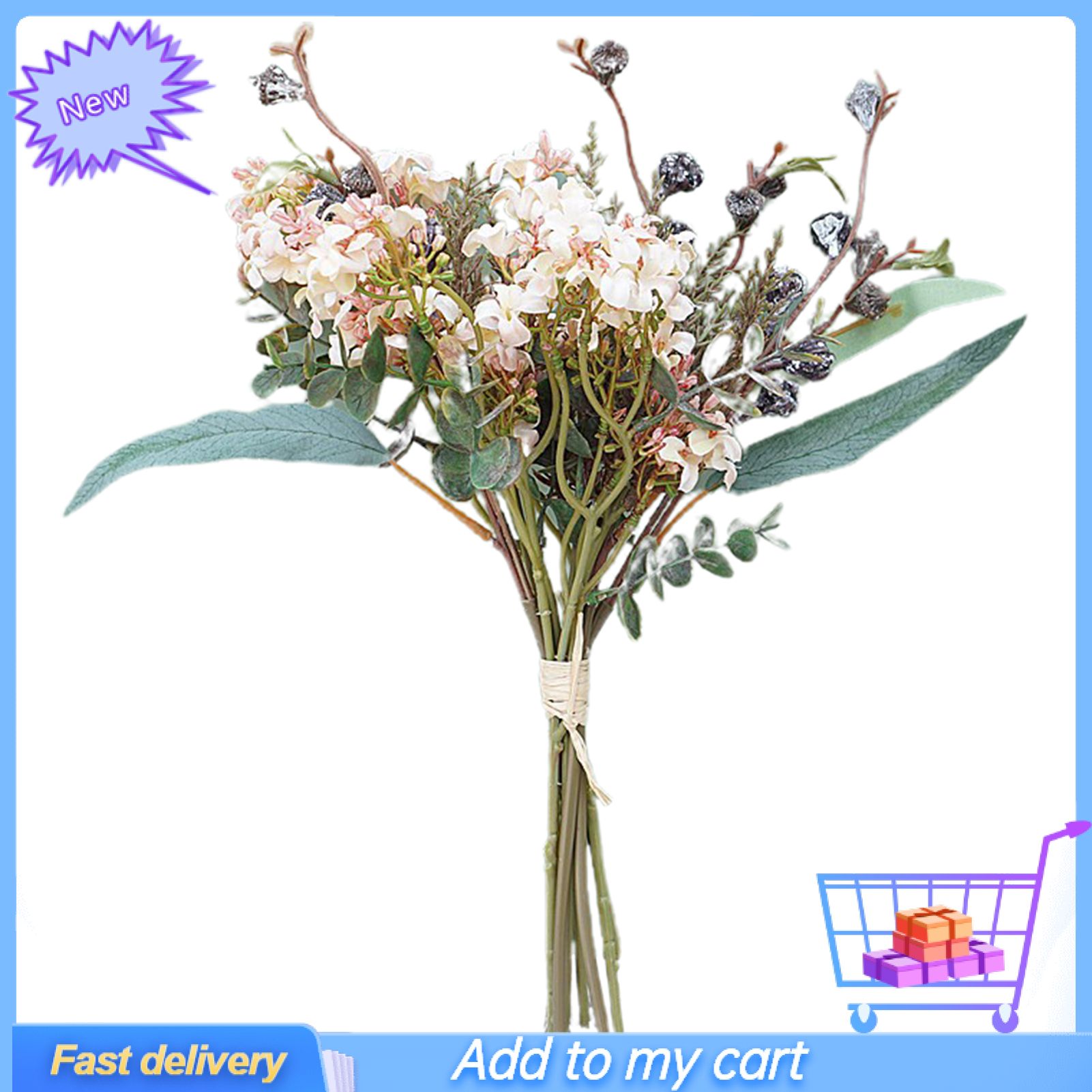 1 Bouquet Easy to Maintain  Flower Bouquet Fadeless Plastic Everlasting Artificial Flower Bouquet Home Decor