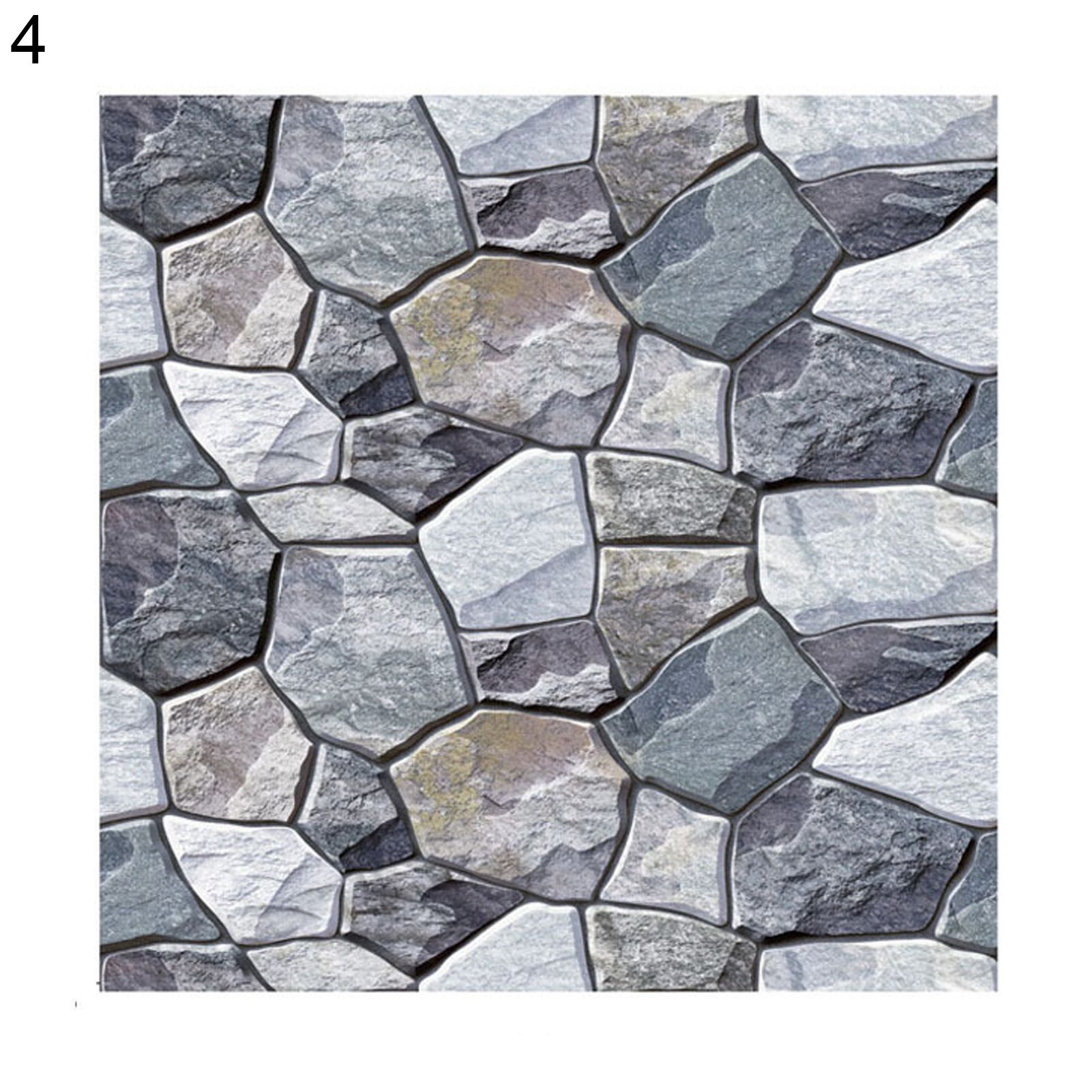Wall Decal Clear Printing Self Adhesive PVC Decorative Brick Grain Textured Mural Sticker Home Supplies