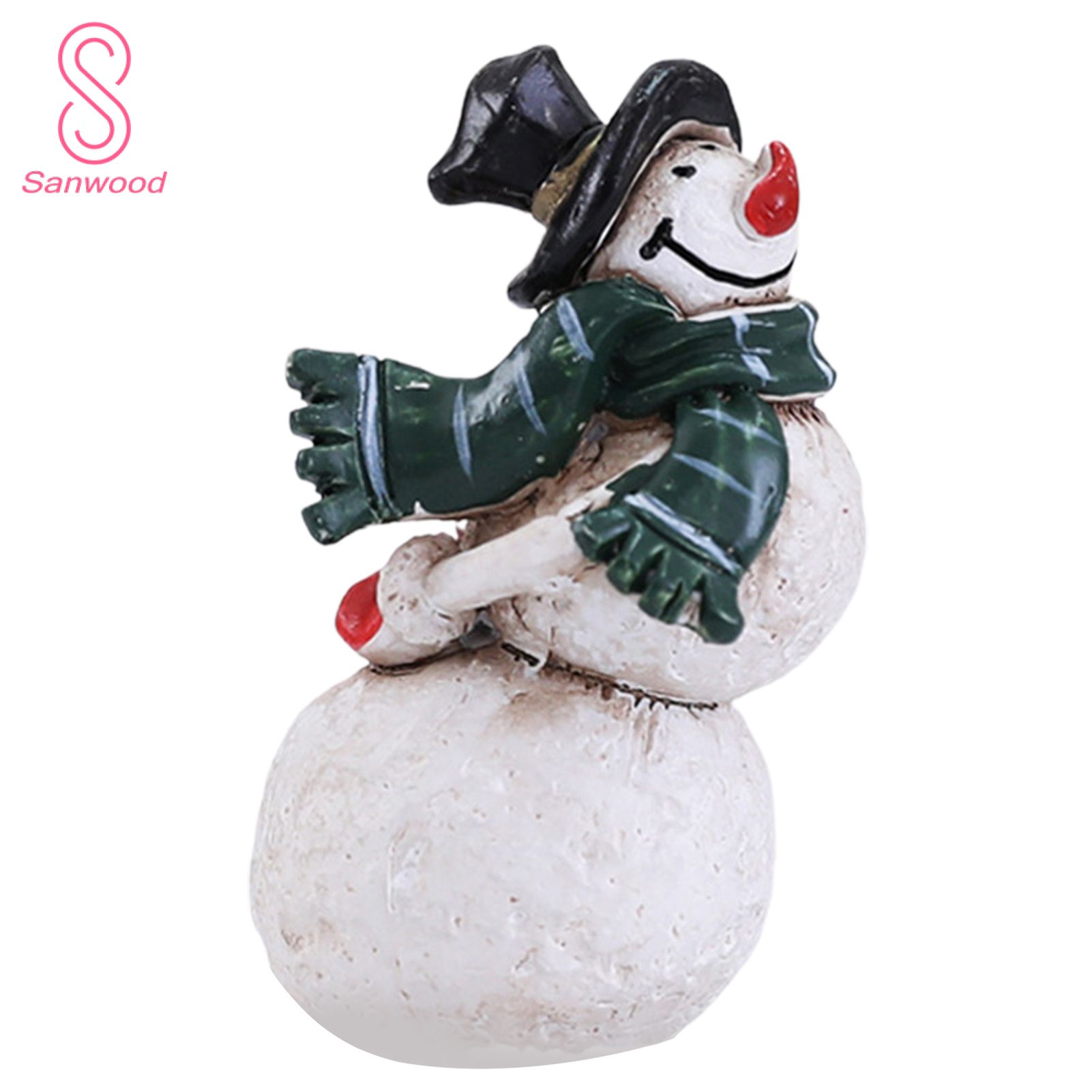 Home Decoration Ornamental Snowman with Red Scarf Ornament