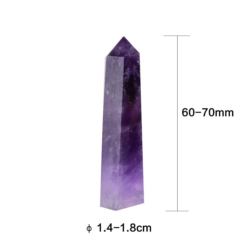 4-7cm 1pc 100% Natural Uruguay deep purple amethyst Crystal Quartz Point Terminated Wand Healing Gemstone Ornaments Crafts