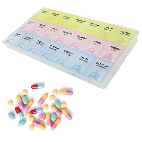21 Slots Multicolor 7 Days Health Care Pill Case Plastic Medicine Container - Medicine Box
