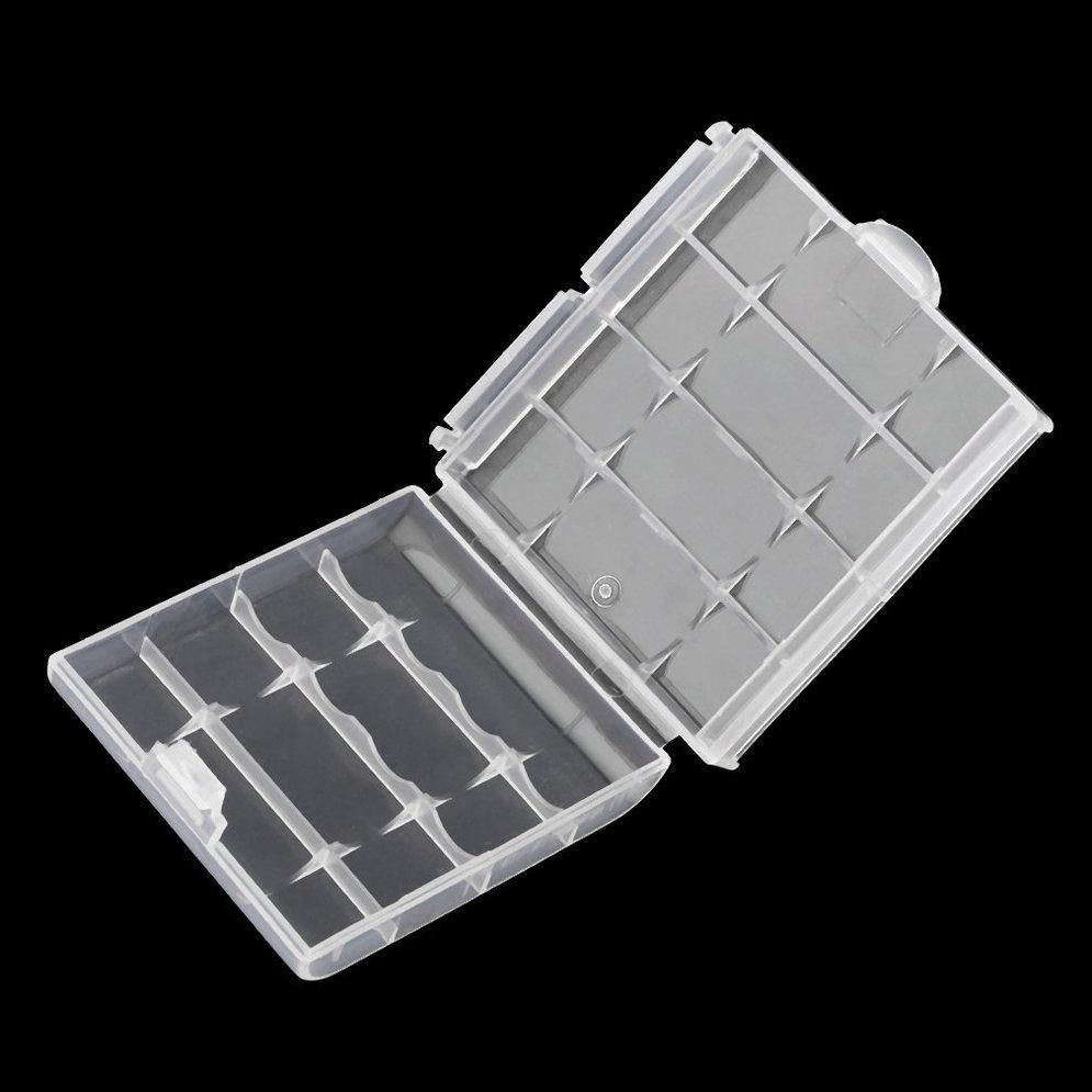 LALA Plastic Battery Storage Box Hard Plastic Case Batteries Holder 6cm×1.5cm×6cm