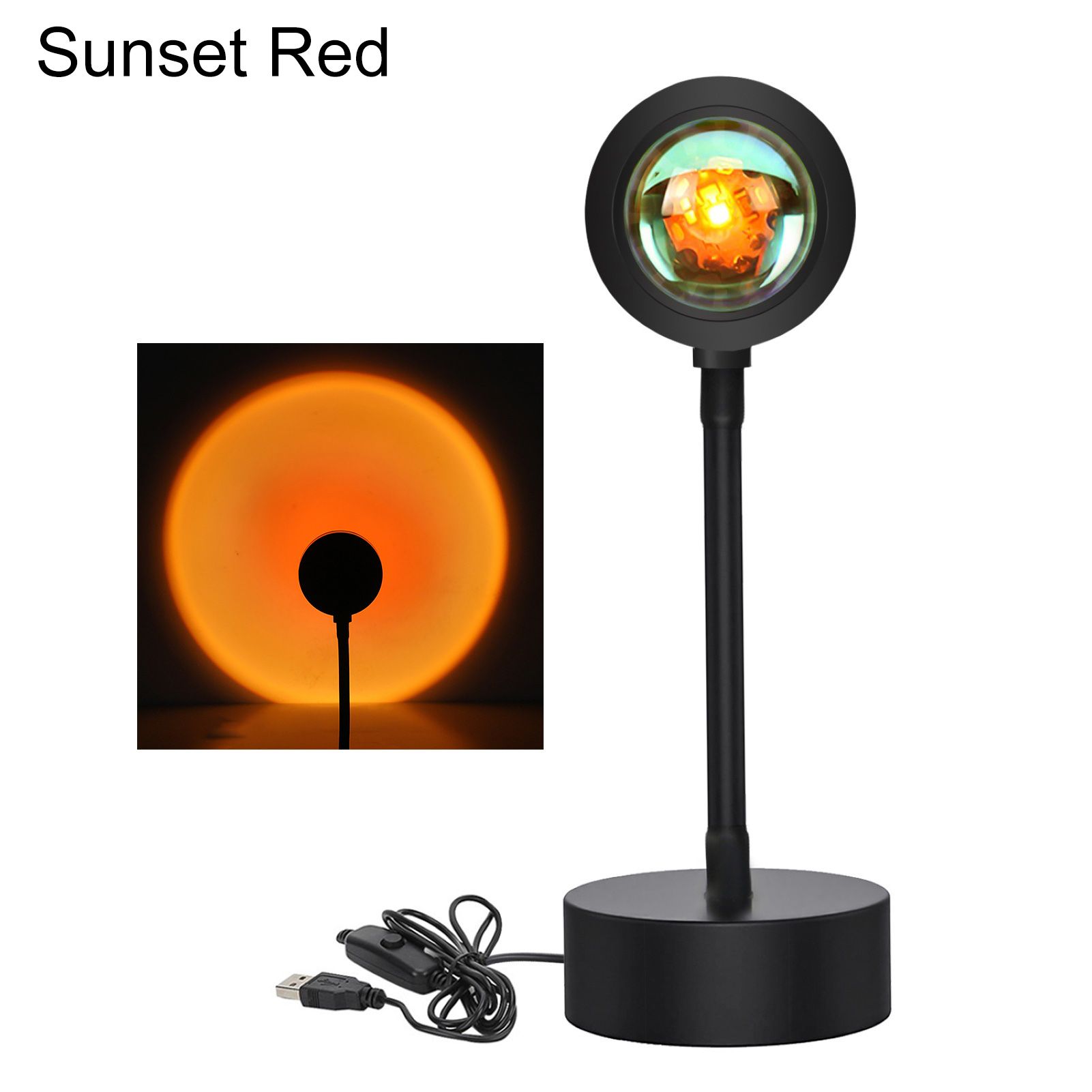 LED Projection Lamp Portable Rainbow Sunset Projector Lamp