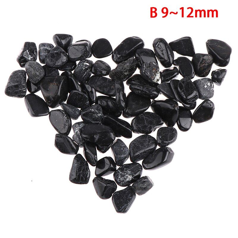 Black Tourmaline Stone Crystal Healing Blue Small Gravel Quartz Mineral Landscape Fish Tank FlowerPot Garden Home Ornament 100g