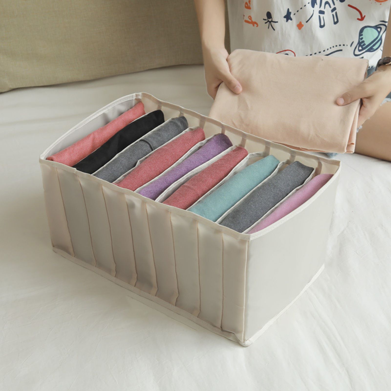 Clothes Storage Organizer Durable Elastic Tear-resistant Clothes Storage Box